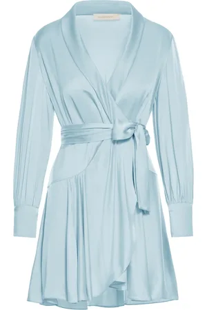 ZIMMERMANN SILK WRAP MINI DRESS - - Woman