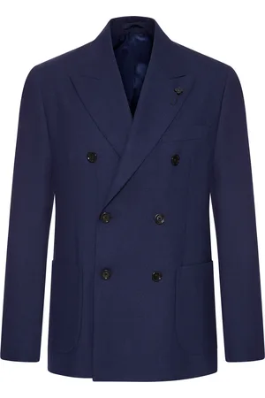 LARDINI DOUBLE BREASTED WOOL BLAZER - - Man