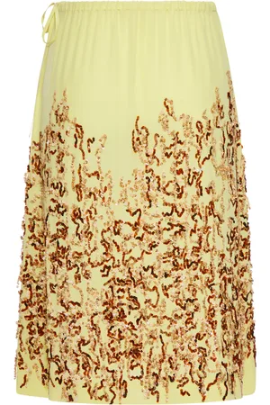 DRIES VAN NOTEN PATTERNED SILK SKIRT - - Woman