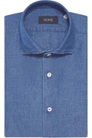 Nome X Xacus COTTON AND LINEN SHIRT WITH DENIM EFFECT - - Man