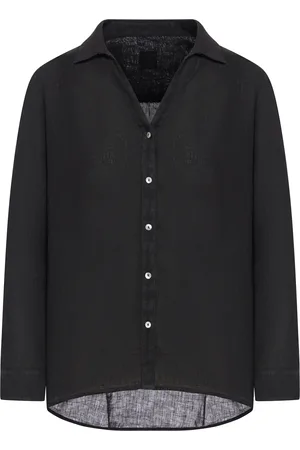 120% Lino LINEN SHIRT WITH ASYMMETRIC HEM - - Woman