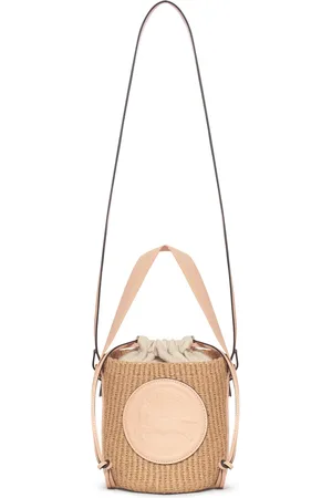 Chloé HORSE MEDAL SMALL BASKET BAG IN NATURAL FIBERS - - Woman