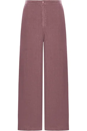 TRANSIT WIDE LEG LINEN TROUSERS - - Woman