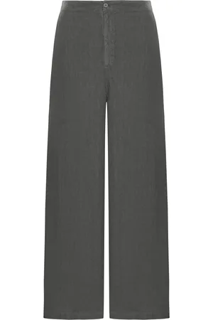 TRANSIT WIDE LEG LINEN TROUSERS - - Woman