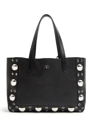 VALENTINO GARAVANI NELLCÔTE MEDIUM SHOPPING BAG IN GARNET CALFSKIN - - Woman