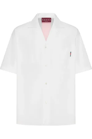 Gucci BOWLING SHIRT WITH LOGO PRINT - - Man