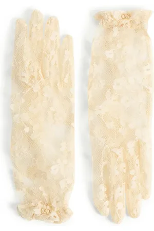 VALENTINO GARAVANI VLOGO SIGNATURE LACE GLOVES - - Woman