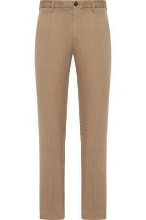 Incotex CHINO TROUSERS WITH LINEN AND COTTON PLEATS - - Man
