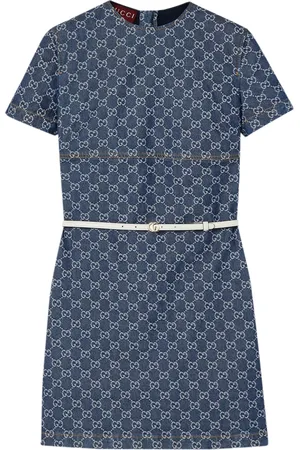 Gucci GG JACQUARD DENIM DRESS - - Woman