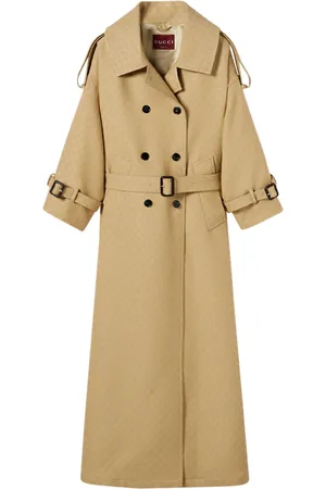 Gucci GG SILK AND WOOL DOUBLE CREATE COAT - - Woman