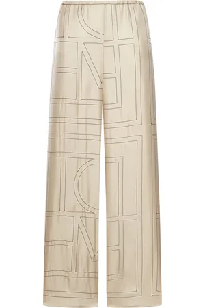 Totême Monogram silk PANTS - - Woman