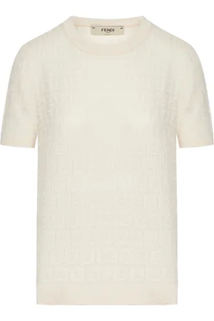 Fendi COTTON T-SHIRT WITH FF ALLOVER - - Woman