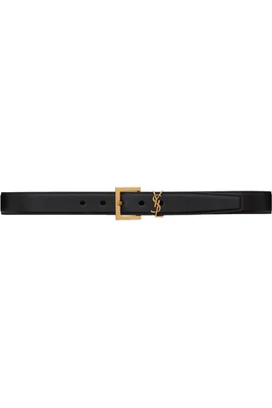 Saint Laurent MONOGRAM BELT WITH SQUARE BUCKLE IN SMOOTH LEATHER - - Woman