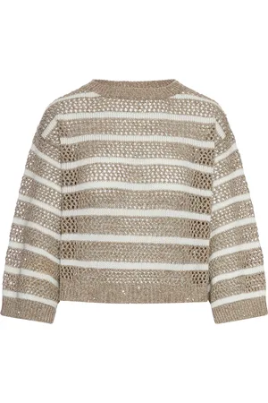 Brunello Cucinelli STRIPED SWEATER - - Woman