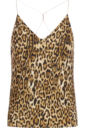 THE NINA STUDIO LEOPARD PRINT GEORGETTE TOP - - Woman