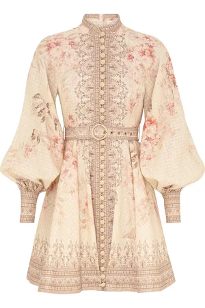 ZIMMERMANN MINI DRESS WITH ILLUMINATED BUTTONS - - Woman