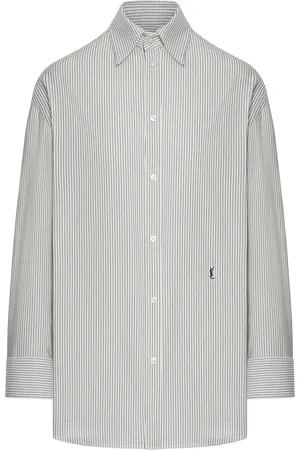 Saint Laurent CASSANDRE STRIPED COTTON SHIRT - - Woman
