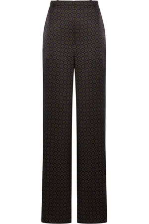 Saint Laurent SATIN PANTS WITH MEDALLION PATTERN - - Woman
