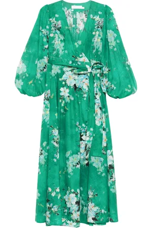 ZIMMERMANN EVERLY WRAP MIDI DRESS - - Woman