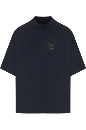 Balenciaga CROPPED NAIL POLISH T-SHIRT IN WASHED - - Woman