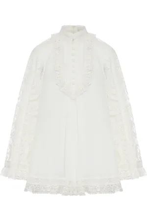 ZIMMERMANN ASCENSION LACE YOKE RAMIE TUNIC - - Woman