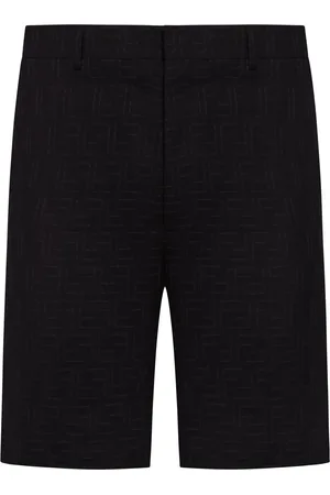 Fendi LINEN FF JACQUARD BERMUDA SHORTS - - Man