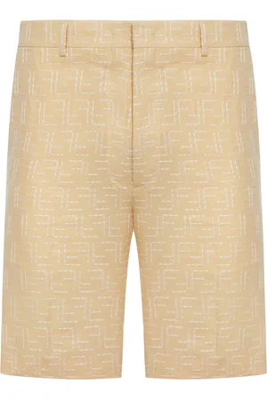 Fendi BERMUDA SHORTS IN LINEN JACQUARD FF - - Man