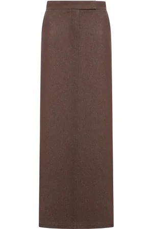 Max Mara LONG SKIRT IN DENIM EFFECT COTTON - - Woman