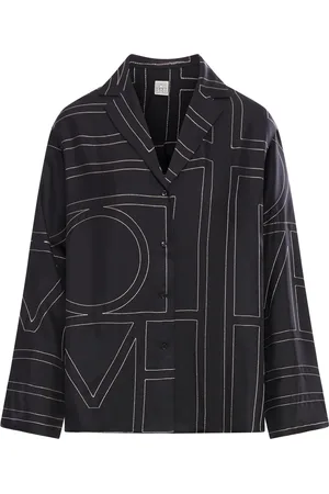 Totême SILK SHIRT WITH MONOGRAM - - Woman