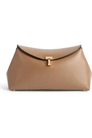 Totême T-LOCK LEATHER CLUTCH - - Woman