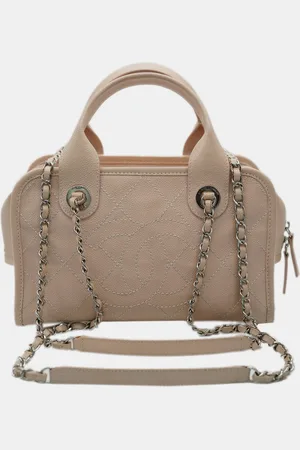 CHANEL Quilted Caviar Small Deauville Bowling Bag