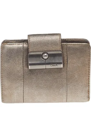 Coach Metallic Leather Compact Wallet