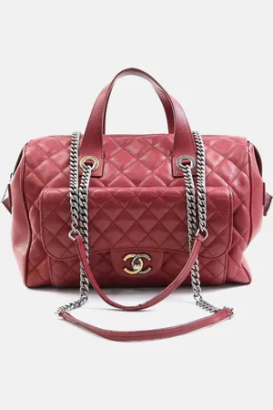 CHANEL Quilted Goatskin Large Casual Pocket Shopping Tote