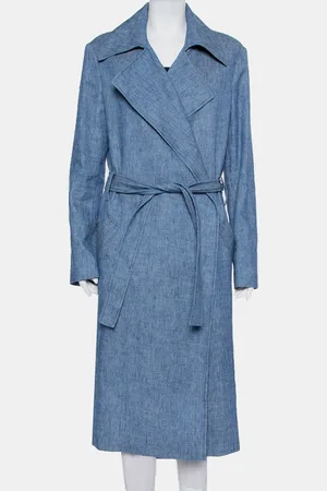 Msgm Denim Tailored Belted Coat M
