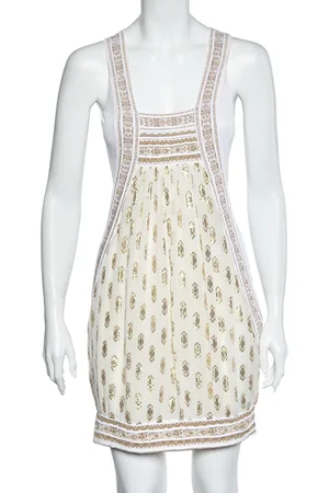 Roberto Cavalli & Gold Jacquard Sleeveless Mini Dress M