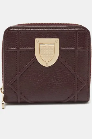 Dior Leather ama Zip Compact Wallet