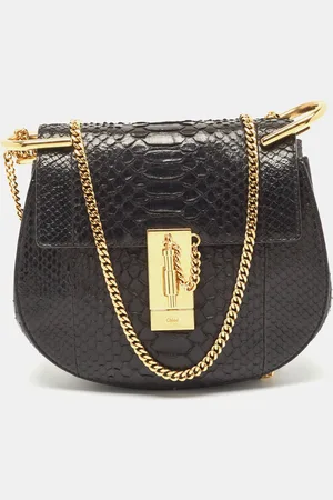 Chloé Python Small Drew Shoulder Bag