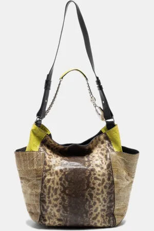 Jimmy Choo /Green Karung and Watersnake Anna Shoulder Bag