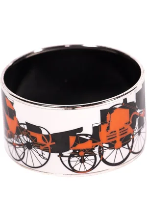 Hermès Extra Wide Printed Enamel Bracelet 70 CM