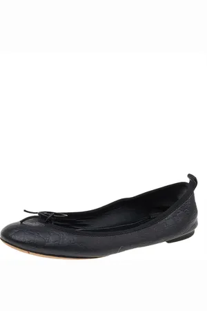 Gucci Ssima Leather Bow Ballet Flats Size 36