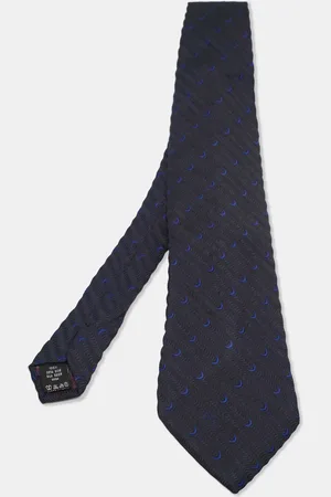 VALENTINO Navy Silk Jacquard Tie