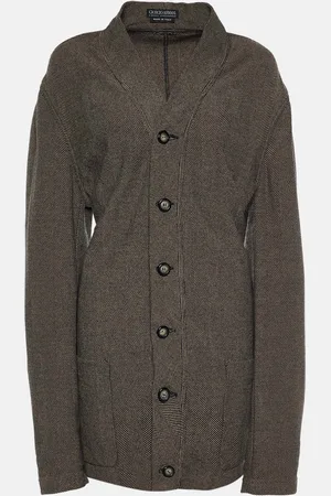 Giorgio Armani Vintage Patterned Wool Button Front Cardigan XL