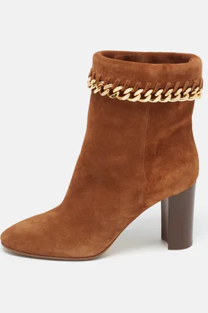 Casadei Suede Chain Detail Ankle Boots Size 37