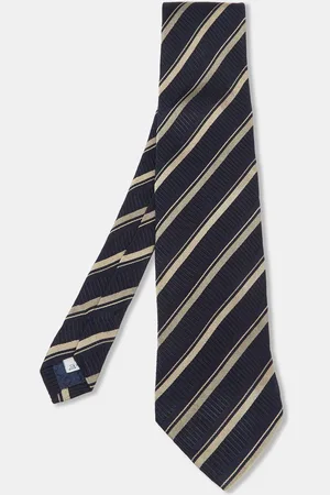 Givenchy Dark & Gold Striped Silk Tie