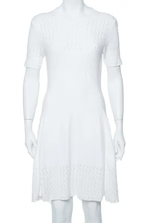 Kenzo Perforated Knit Fit & Flare Dress L