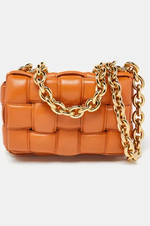 Bottega Veneta Pale Leather Chain Cassette Top Handle Bag