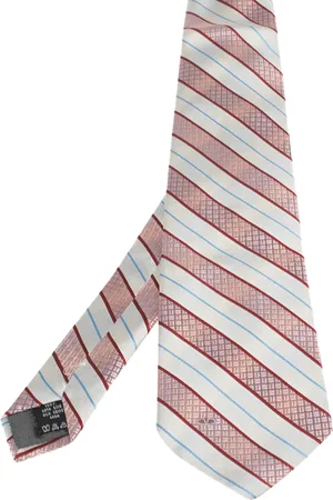 VALENTINO & Pink Diagonal Textured Stripe Silk Tie
