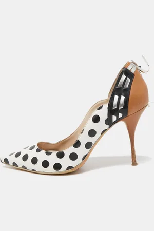 SOPHIA WEBSTER Tricolor Polka Dot Leather Liberty Pointed Toe Pumps Size 39