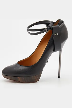 Lanvin Leather Ankle Strap Platform Pumps Size 40