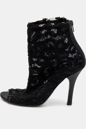 Dolce & Gabbana Lace Peep Toe Booties Size 36